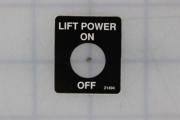 Lift Power On/Off Decal
