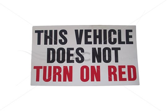 GARMAN DECAL - No Turn on Red Decal