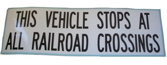 GARMAN DECAL - Stops at RailRoad Decal