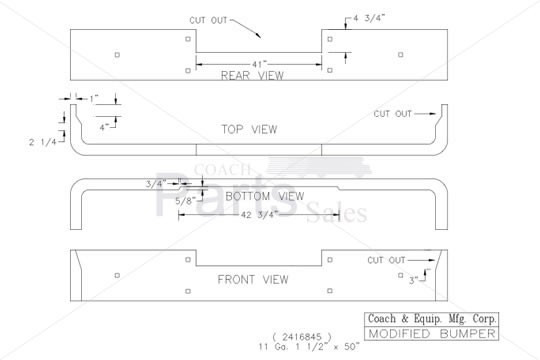 Coach & Equipment - Modified Rear Bumper 