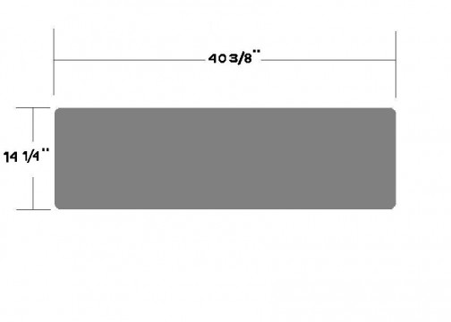 MARBLE 'S - 40 3/8 x 14 -1/4 Clear L