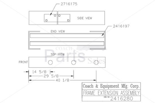 Coach & Equipment - Frame Extension Assembly