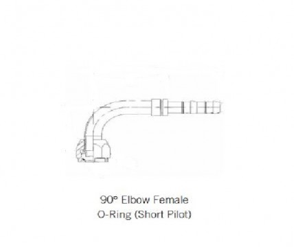 Mobile Climate Control - 90Degree Fitting 1/2 #12 Hose