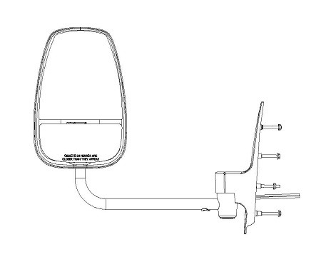 SAFE FLEET -BUS & RAIL DIVISIO - Roadside Mirror/Mount, Heated