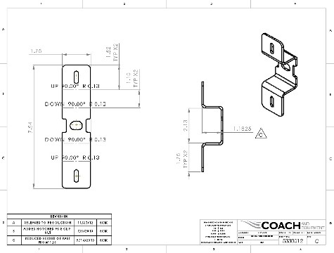 Coach & Equipment - Intl. Battery Box Slide Lock