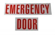 TLF Graphics - Red Letter Emerg. Door Decal