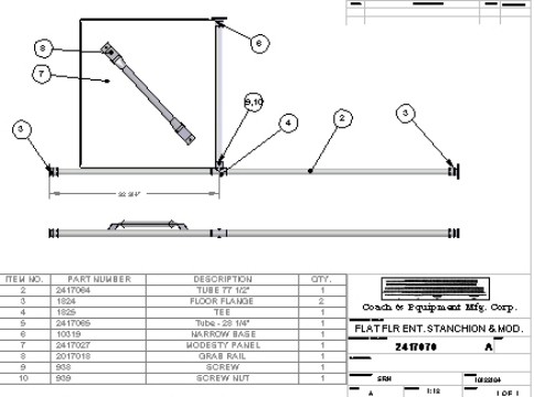 Coach & Equipment - Stanchion Assembly