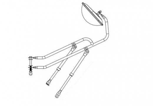 Rosco  - RH Cross View Mirror Assembly