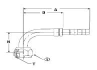 Mobile Climate Control - 90° Female O-Ring Fitting #10