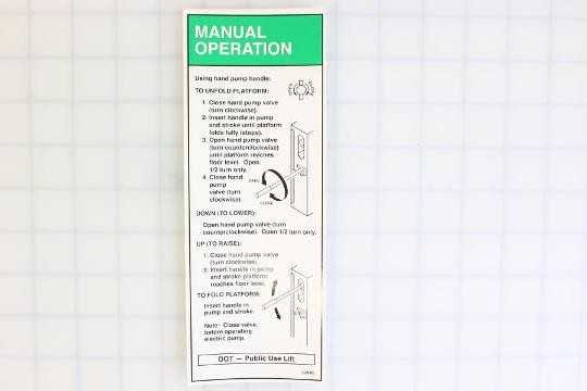 Braun Corporation - Manual Instructions Decal
