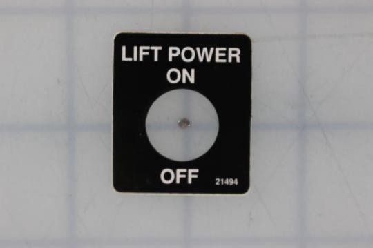 Braun Corporation - Lift Power On/Off Decal
