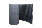 BLACK RIBBED RUBBER - ROLL